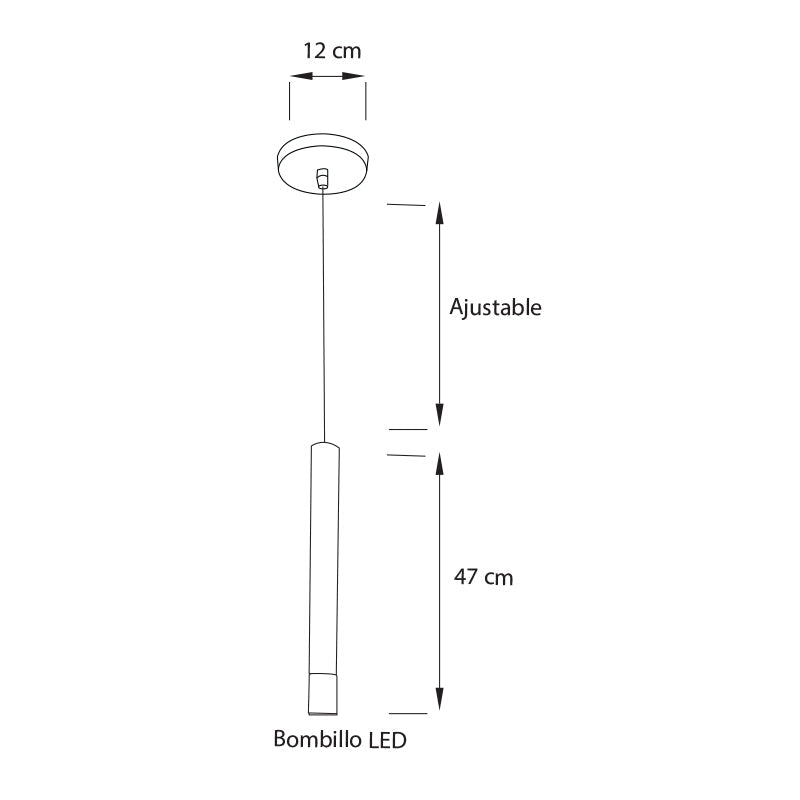 Lámpara Colgante 1 Luz Moderna Milano 47