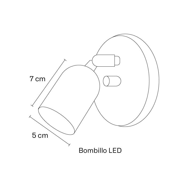 Lámpara Spot 1 Luz Minimalista para techo o pared Milano