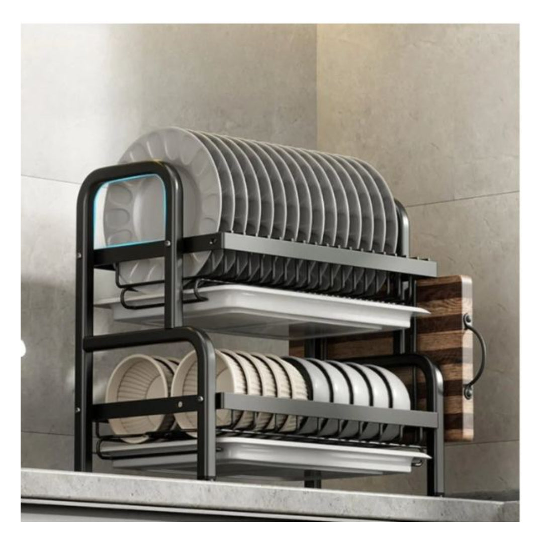 Escurridor De Platos 2 Niveles Negro Org