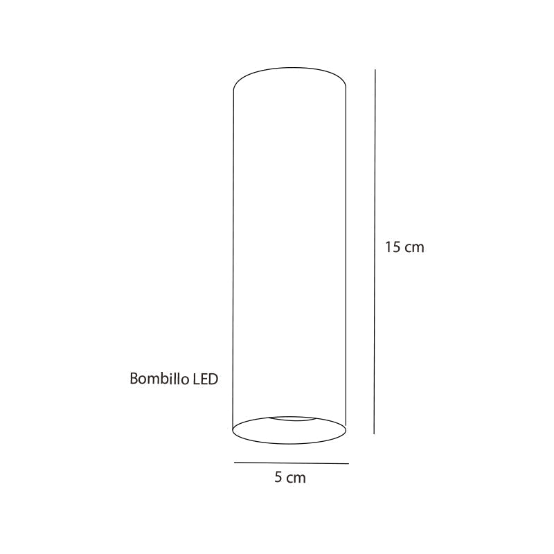Lámpara de Plafón 1 luz Minimalista Milano T15