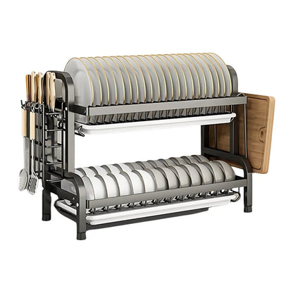 Escurridor De Platos 2 Niveles Negro Org