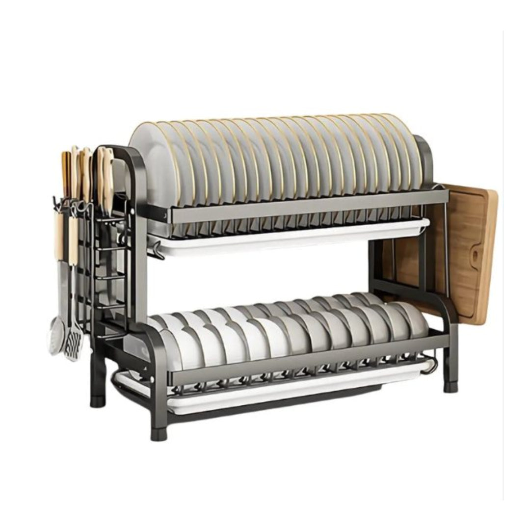 Escurridor De Platos 2 Niveles Negro Org